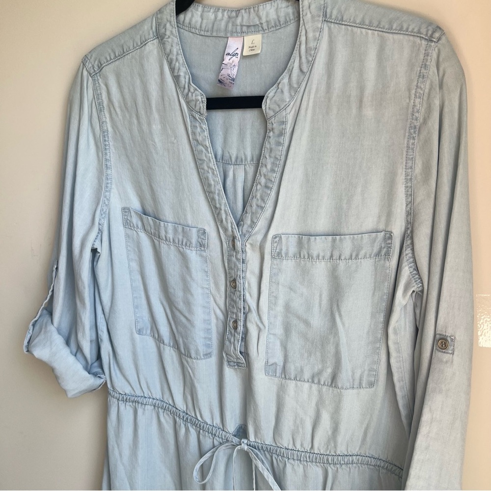 Alya Light Blue High Low Dress - Size Large - Picture 6 of 11